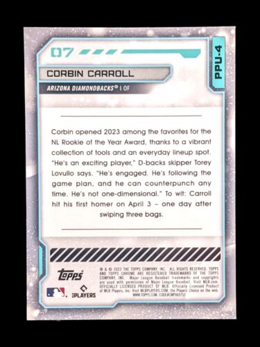 2023 Chrome Cosmic CORBIN CARROLL Uranus Planetary Pursuit SSSP Refractor RC 🔥