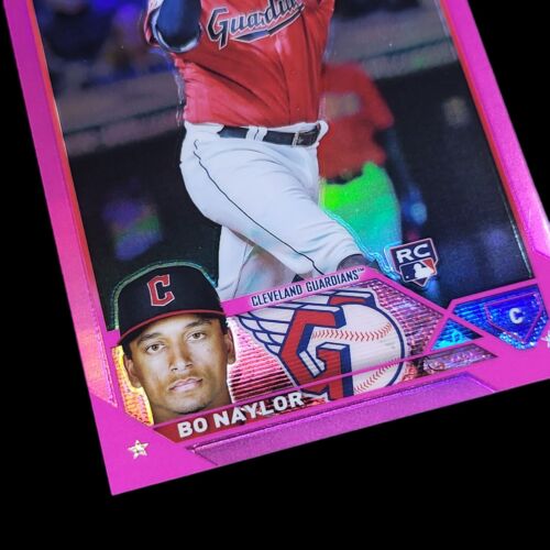 2023 Topps Chrome BO NAYLOR MLB Cleveland Guardians Pink Rookie Refractor RC #54
