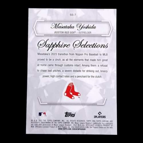2023 Topps Chrome Sapphire MASATAKA YOSHIDA Selections Red Sox Rookie RC #SS-7