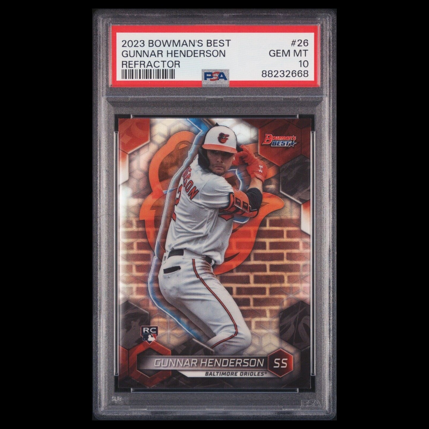 2023 Bowman's Best GUNNAR HENDERSON Silver Refractor Rookie RC PSA 10 GEM MINT
