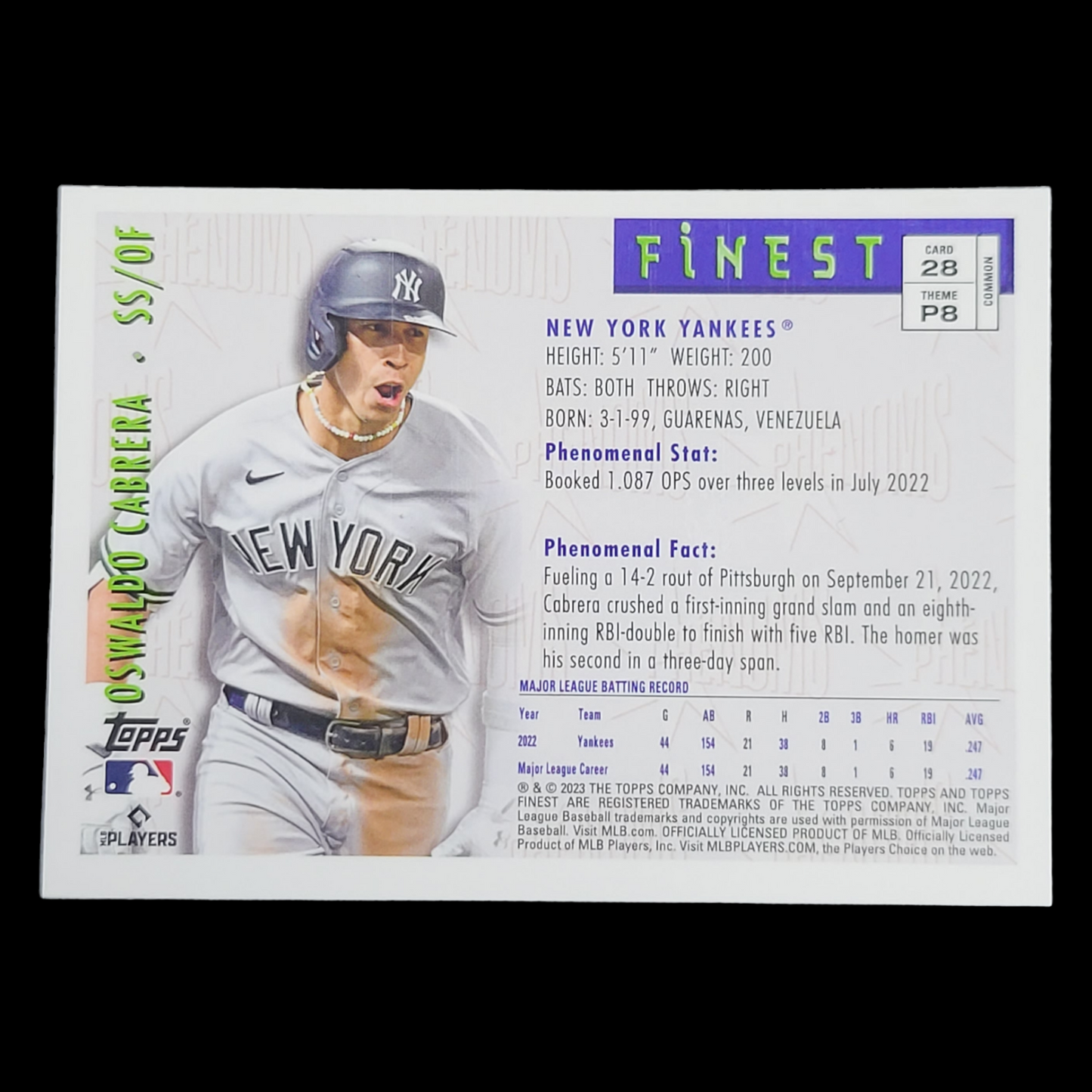 2023 Topps Finest Flashbacks - NEW YORK YANKEES - Pick a Player Card - FREE SHIP