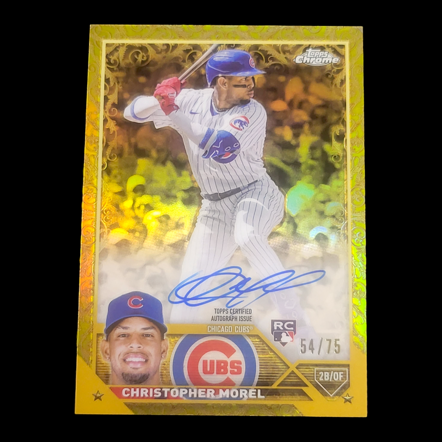 2023 Topps Gilded CHRISTOPHER MOREL Yellow Gold Etch SP Refractor Auto RC /75