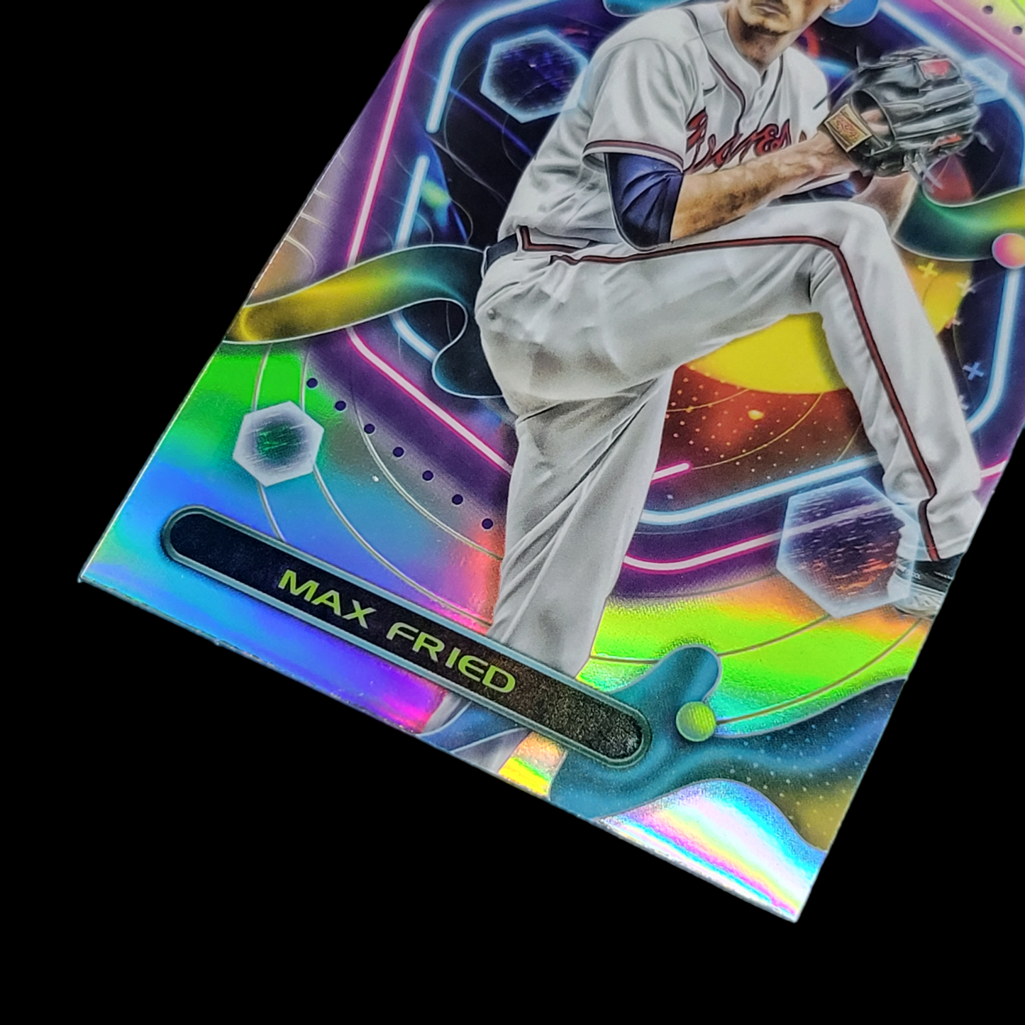 2023 Topps Chrome Cosmic MAX FRIED Atlanta Braves Silver REFRACTOR #46