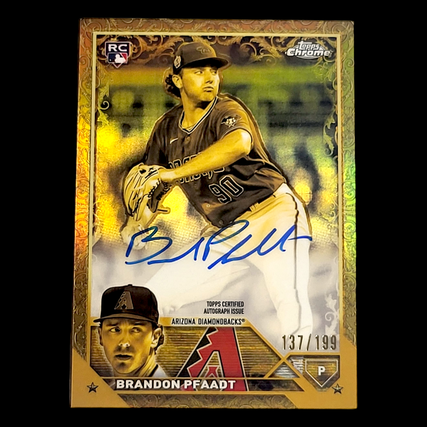 2023 Topps Gilded BRANDON PFAADT Cast In Gold Rookie Refractor Auto /199 #RGA-BP