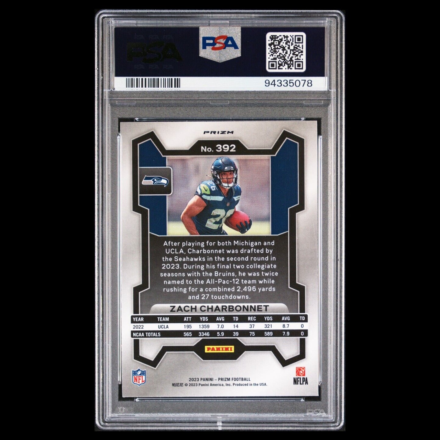 2023 Panini Prizm ZACH CHARBONNET Red White Blue RWB PRIZM RC PSA 10 GEM