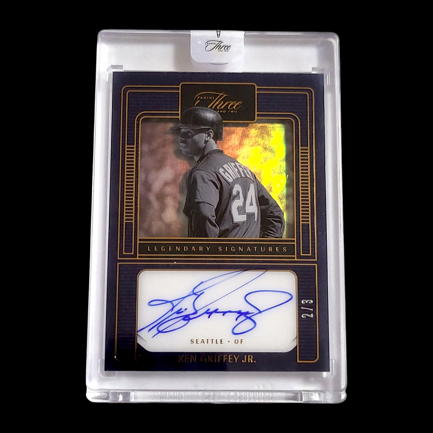 2023 Panini Three & Two KEN GRIFFEY JR. Encased Legendary Signatures SSP Auto /3