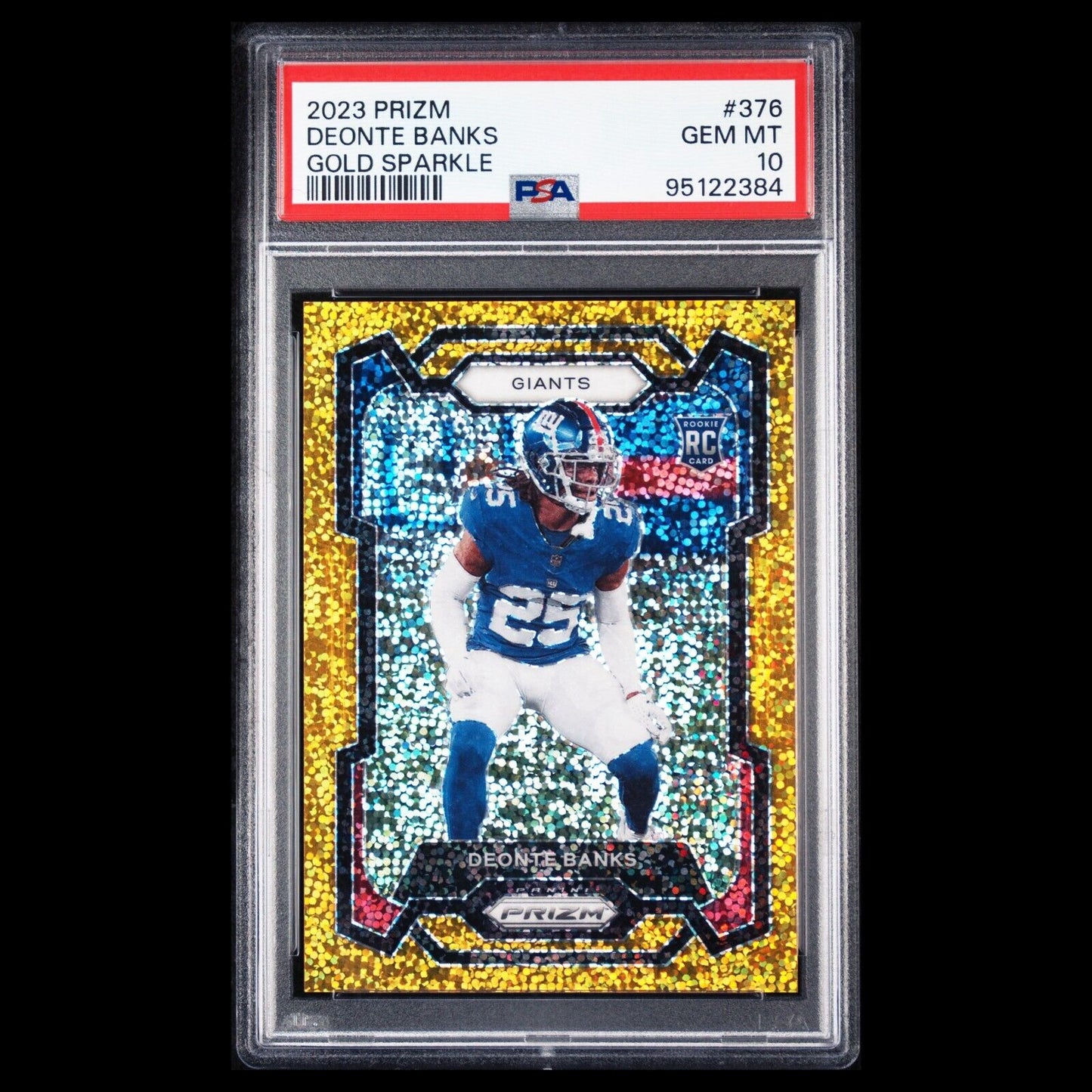 2023 Panini Prizm DEONTE BANKS SSP Gold Sparkle Pack PRIZM RC /24 PSA 10 GEM
