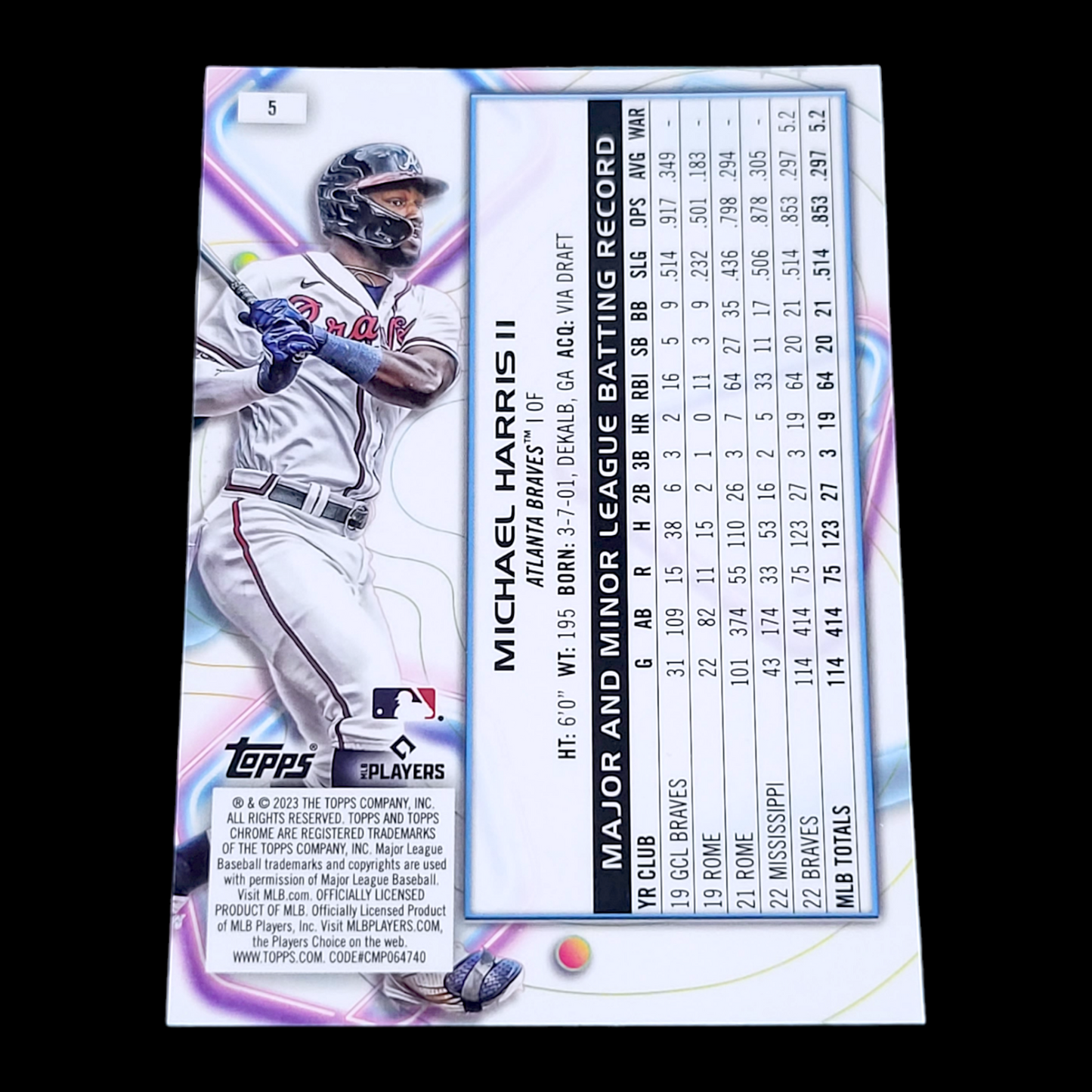 2023 Topps Chrome Cosmic - ATLANTA BRAVES - Pick a Player Card - FREE SHIP