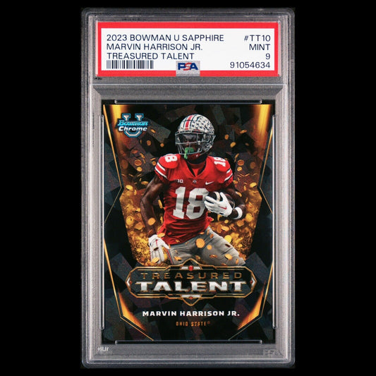 2023 Bowman Chrome U Sapphire MARVIN HARRISON JR. Treasured Talent PSA 9 MINT