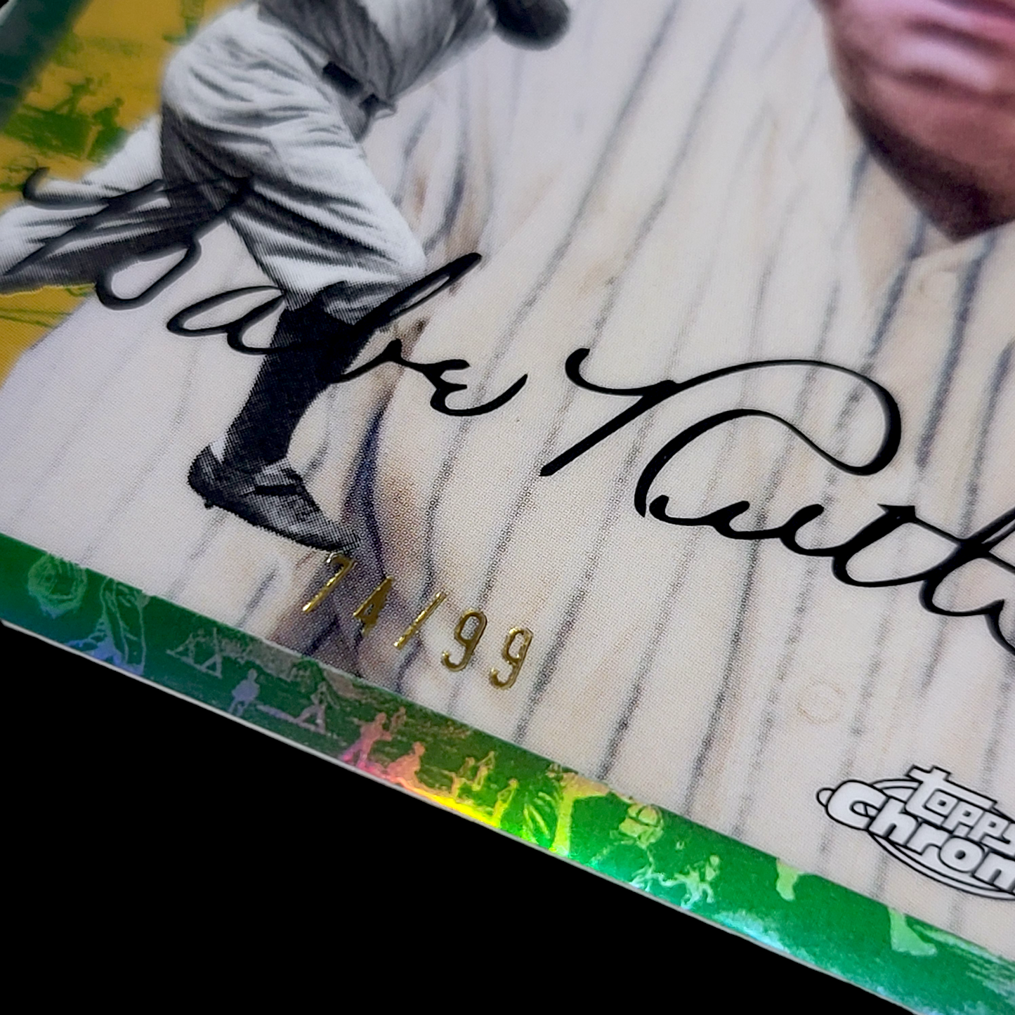 2023 Topps Chrome Platinum Anniversary BABE RUTH Yankees Green Toile Refractor /99