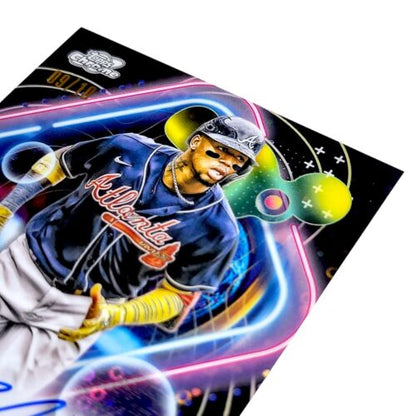 2023 Chrome Cosmic RONALD ACUNA JR Black Eclipse Refractor SSP On Card Auto /10