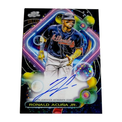 2023 Chrome Cosmic RONALD ACUNA JR Black Eclipse Refractor SSP On Card Auto /10