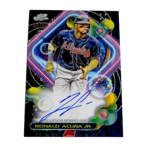 2023 Chrome Cosmic RONALD ACUNA JR Black Eclipse Refractor SSP On Card Auto /10