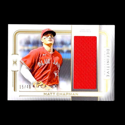 2023 Topps Definitive MATT CHAPMAN SP Jumbo Game Used Jersey Relic Patch /40