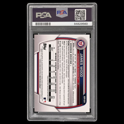 2023 Bowman Chrome Sapphire JAMES WOOD Yellow SP Variation /50 PSA 10 GEM