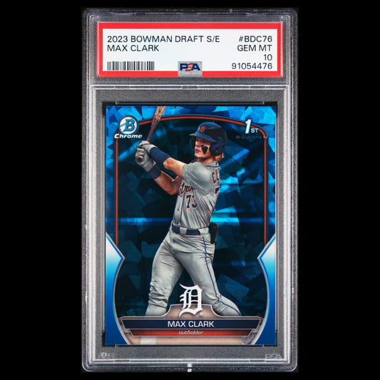 2023 Bowman Draft Sapphire MAX CLARK 1st True Refractor Rookie Card RC PSA 10