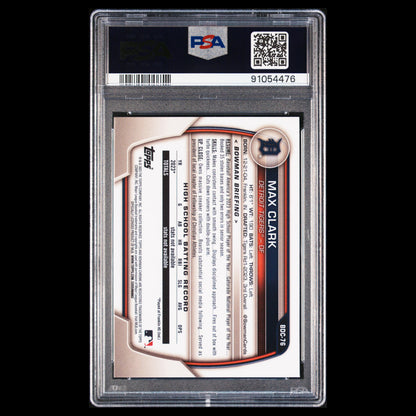 2023 Bowman Draft Sapphire MAX CLARK 1st True Refractor Rookie Card RC PSA 10