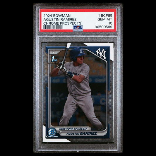 2024 Bowman Chrome AGUSTIN RAMIREZ 1st Bowman Chrome Rookie Card PSA 10 GEM