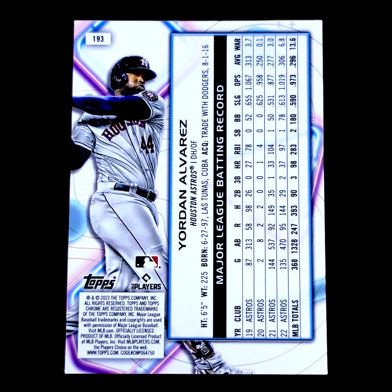 2023 Topps Chrome Cosmic - HOUSTON ASTROS - Pick a Player Card - FREE SHIP