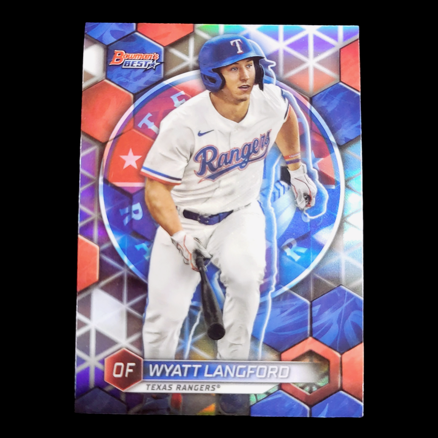2023 Bowman's Best WYATT LANGFORD Rangers Silver Refractor Rookie Card RC #TP-30