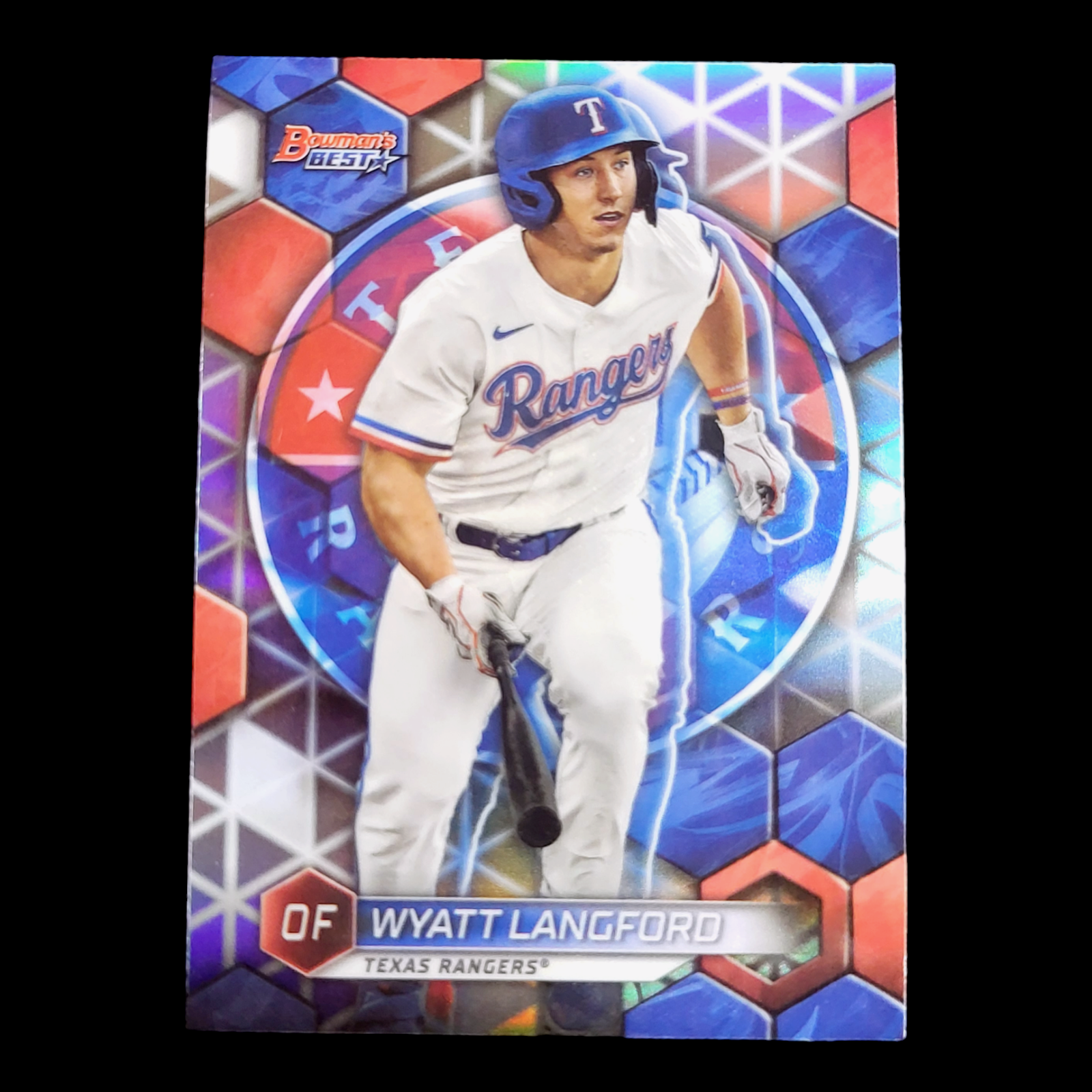 2023 Bowman's Best WYATT LANGFORD Rangers Silver Refractor Rookie Card RC #TP-30