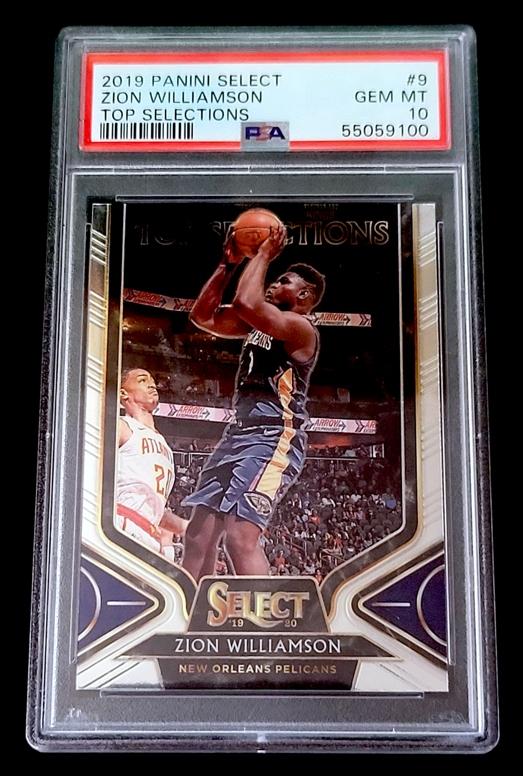 2019-20 Panini Select ZION WILLIAMSON Top Selections PSA 10 GEM SP Rookie RC #9