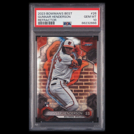 2023 Bowman's Best GUNNAR HENDERSON Silver Refractor Rookie RC PSA 10 GEM MINT
