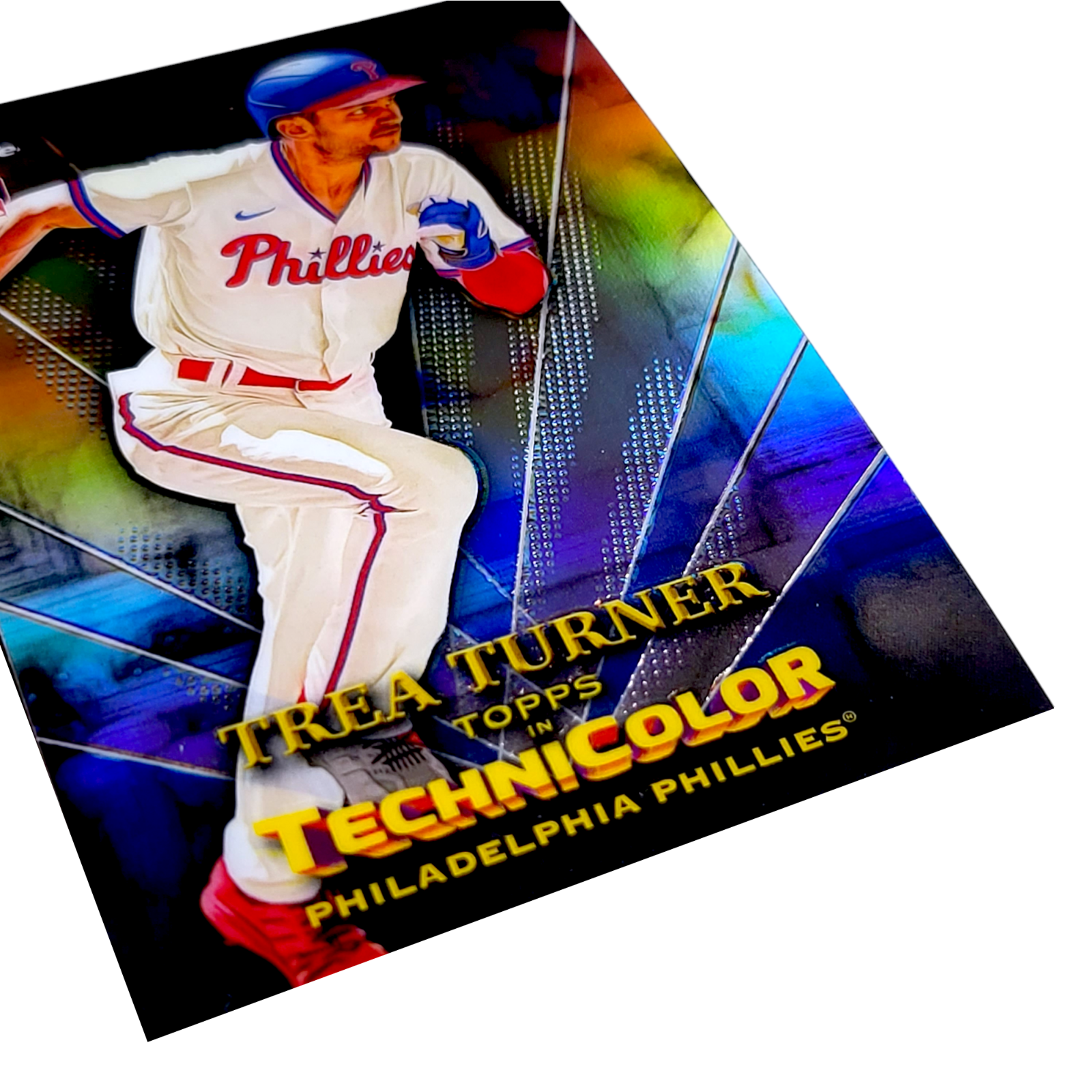 2023 Topps Chrome TREA TURNER TechniColor Refractor Phillies RC ERROR Card #TT10