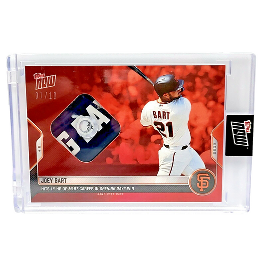 2022 Topps NOW Joey Bart MLB Red Foil Opening Day Game Base Relic SSP 1/10 RC