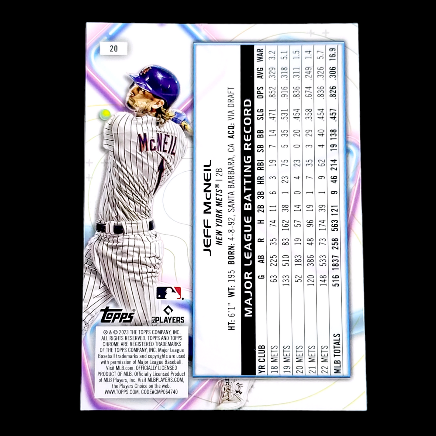 2023 Topps Chrome Cosmic - NEW YORK METS - Pick a Player Card - FREE SHIP