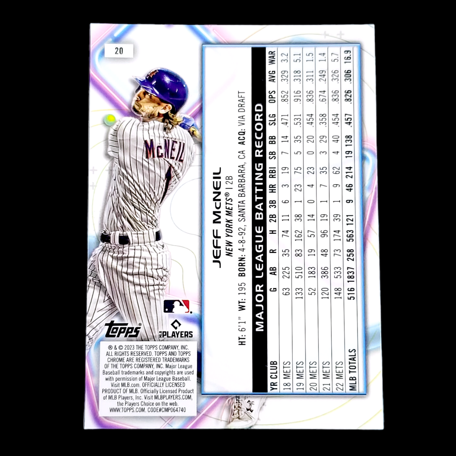 2023 Topps Chrome Cosmic - NEW YORK METS - Pick a Player Card - FREE SHIP