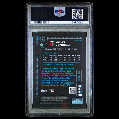 2024 Bowman Chrome WALKER JENKINS Artificial Intelligence AI Refractor RC PSA 10