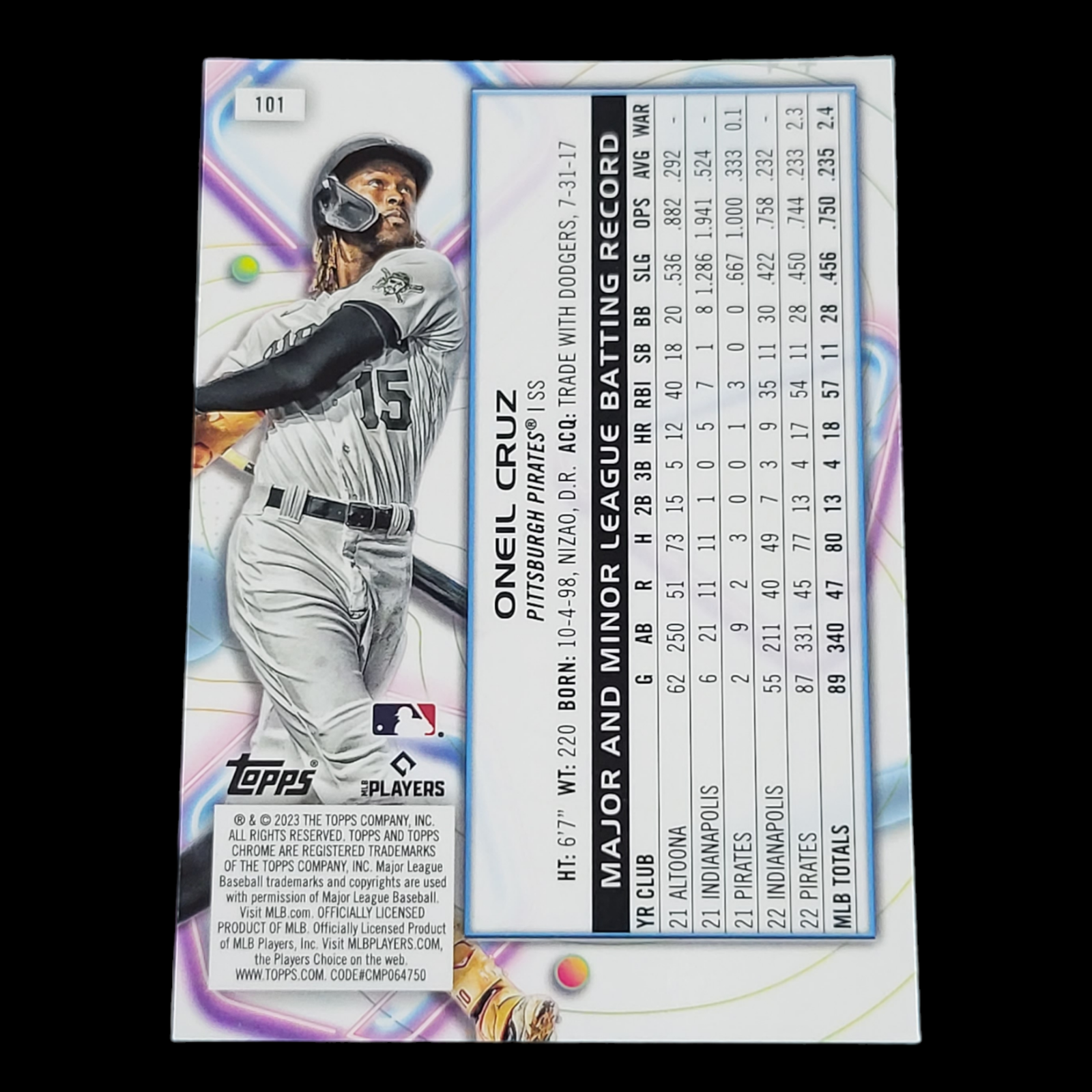 2023 Topps Chrome Cosmic - PITTSBURGH PIRATES - Pick a Player Card - FREE SHIP