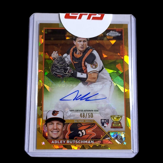 2023 Topps Chrome Update Sapphire ADLEY RUTSCHMAN Uncirculated Rookie Auto USAAR