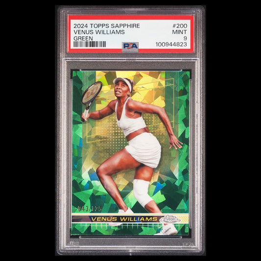 2024 Topps Chrome Sapphire Tennis VENUS WILLIAMS SP Green Refractor  PSA 9 MINT