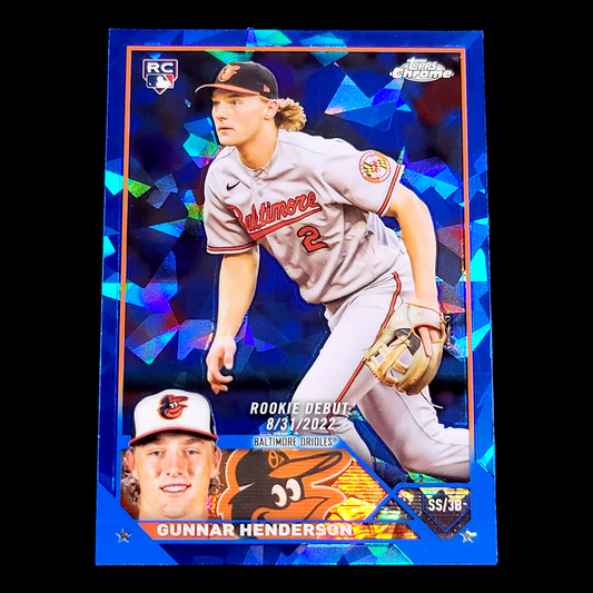 2023 Topps Chrome Update Sapphire GUNNAR HENDERSON Orioles Rookie Card RC USCS18