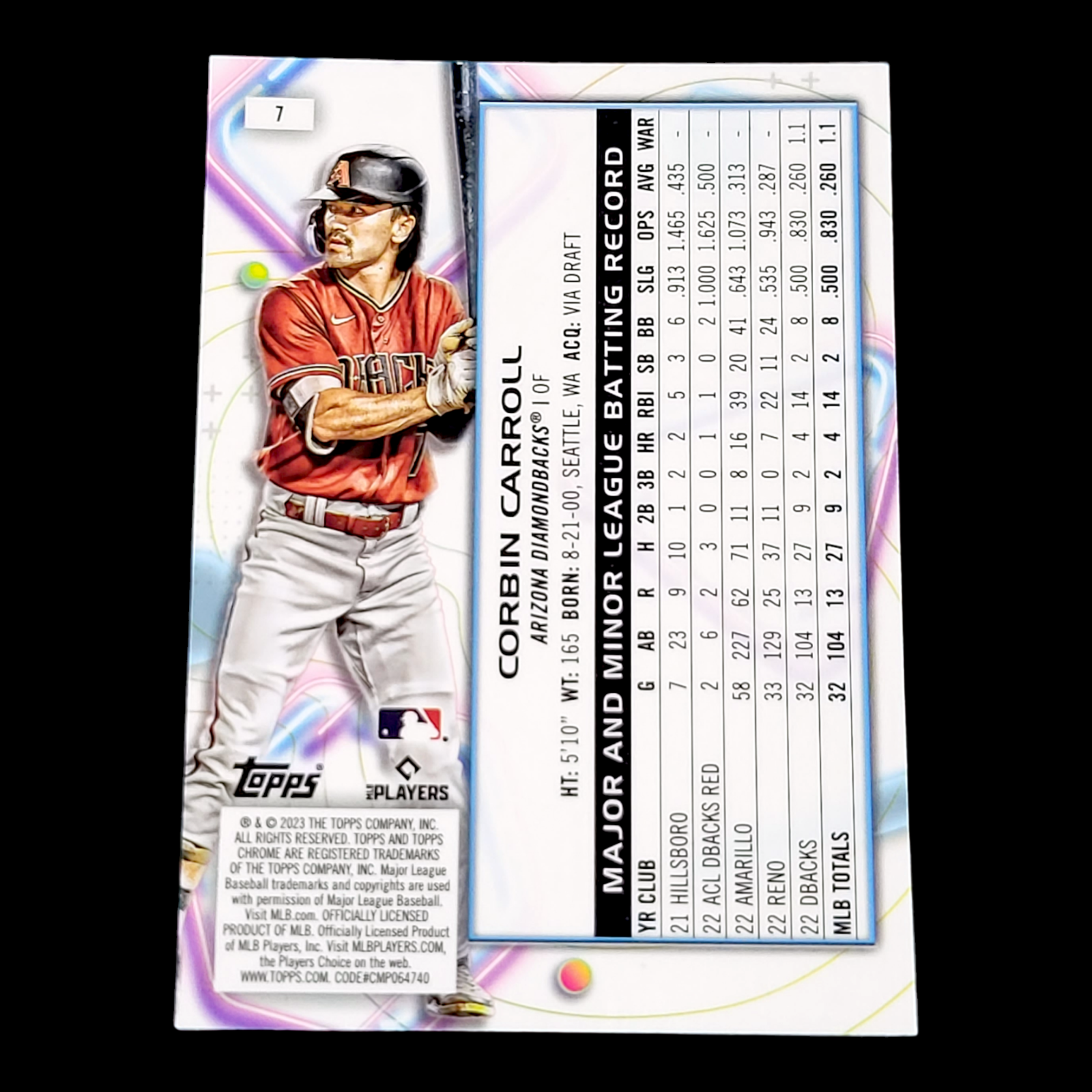 2023 Topps Chrome Cosmic - ARIZONA DIAMONDBACKS - Pick a Player Card - FREE SHIP