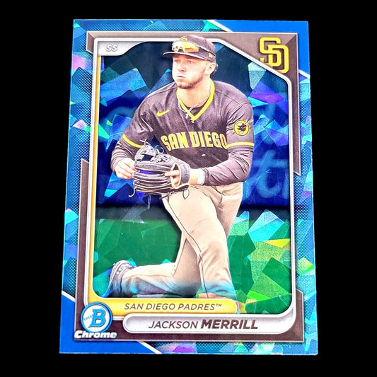 2024 Bowman Sapphire JACKSON MERRILL Padres SP Blue Sapphire Refractor Rookie RC