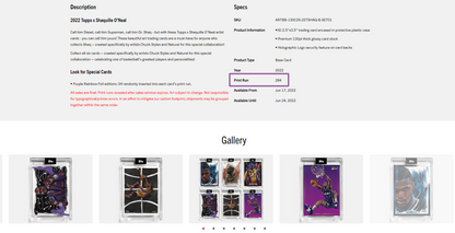 2022 Topps X Shaquille O'Neal by Chuck Styles NBA SSP SAAVY Card #4 PR: 284