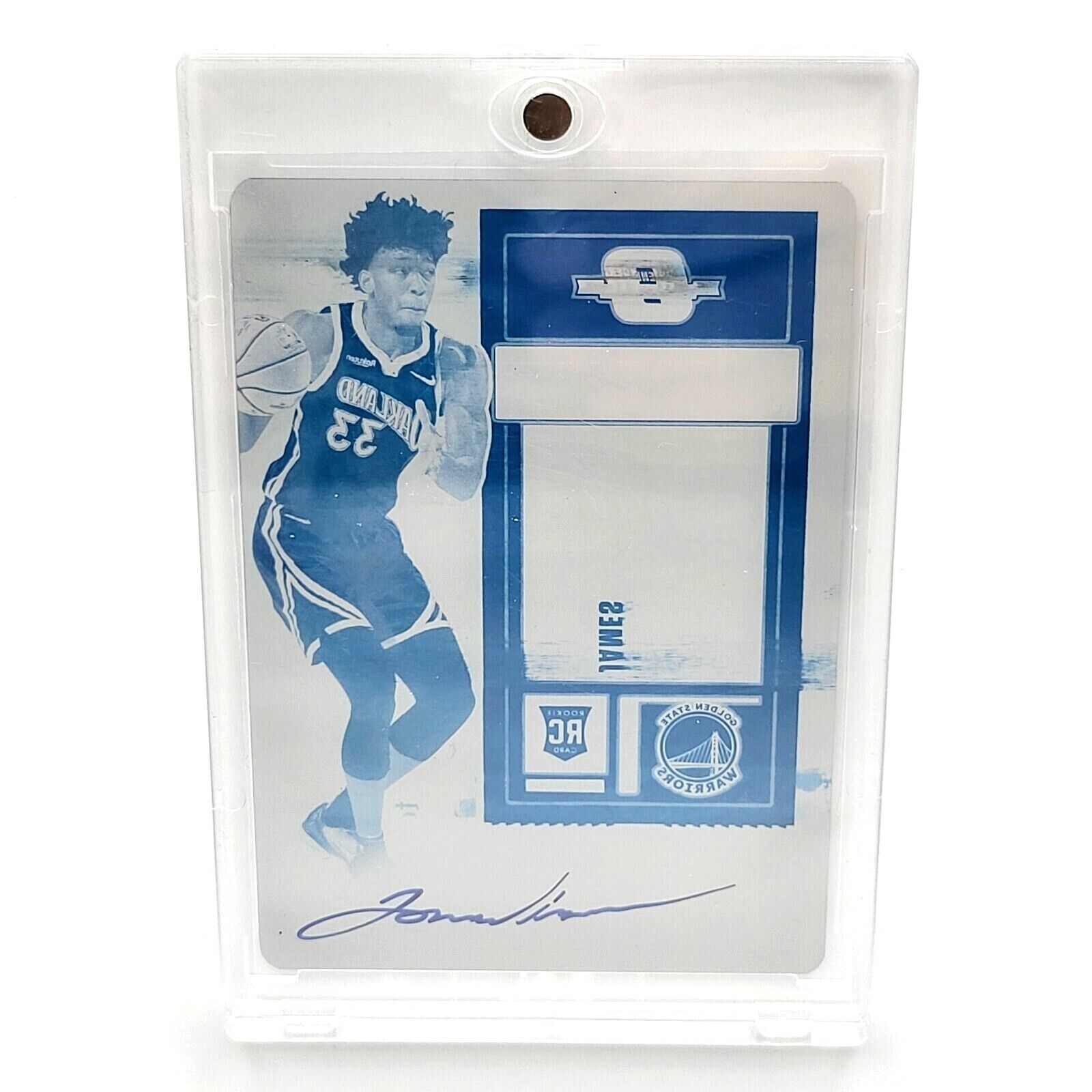 2020-21 Contenders Optic James Wiseman SSP Printing Plate On-Card Auto RC 1/1