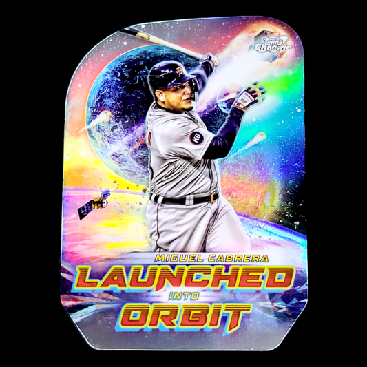 2023 Topps Chrome Cosmic MIGUEL CABRERA Tigers Launched Into Orbit Refractor