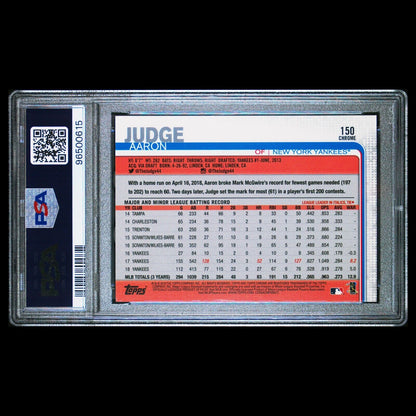 2019 Topps Chrome Sapphire Edition AARON JUDGE Sapphire Refractor PSA 10 GEM