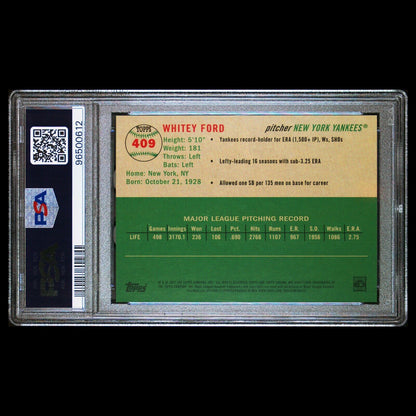 2023 Topps Chrome Platinum Anniversary WHITEY FORD Black Refractor /10 PSA 10