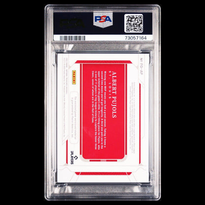 2022 National Treasures ALBERT PUJOLS MLB Field Gear  SSP Triple Relic /10 PSA 8