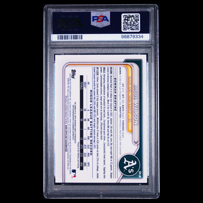 2024 Bowman Chrome Sapphire JACOB WILSON SSP Orange On-Card Auto /25 RC PSA 10