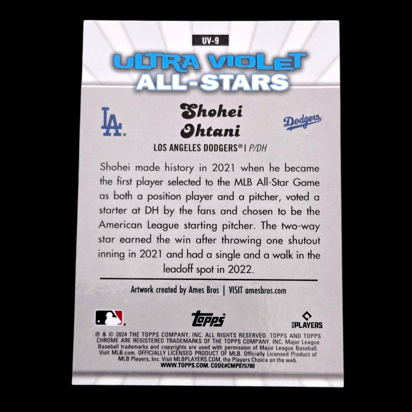 2024 Topps Chrome SHOHEI OHTANI Ultra Violet All Stars SP #UV-9