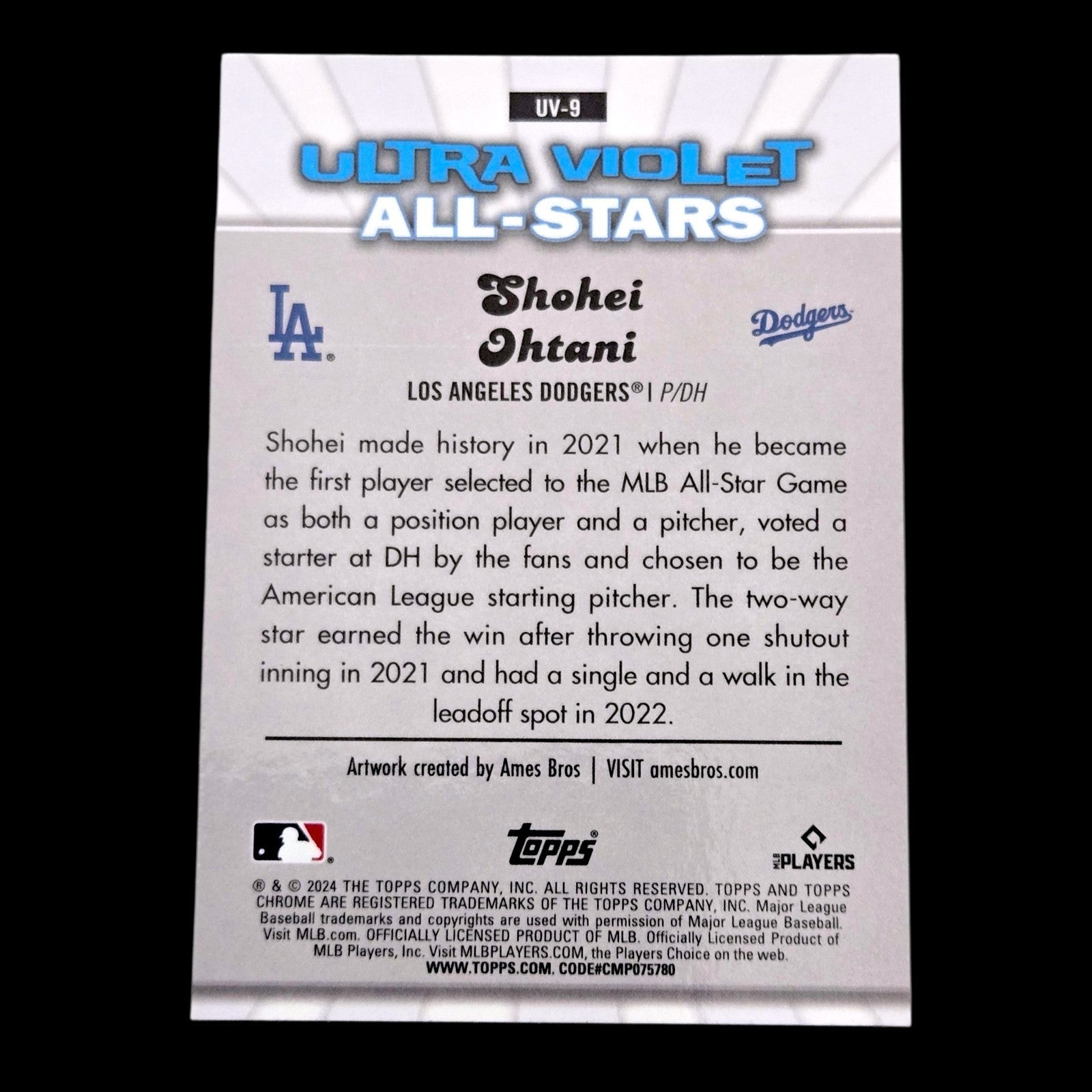 2024 Topps Chrome SHOHEI OHTANI Ultra Violet All Stars SP #UV-9