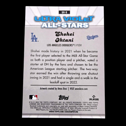 2024 Topps Chrome SHOHEI OHTANI Ultra Violet All Stars SP #UV-9