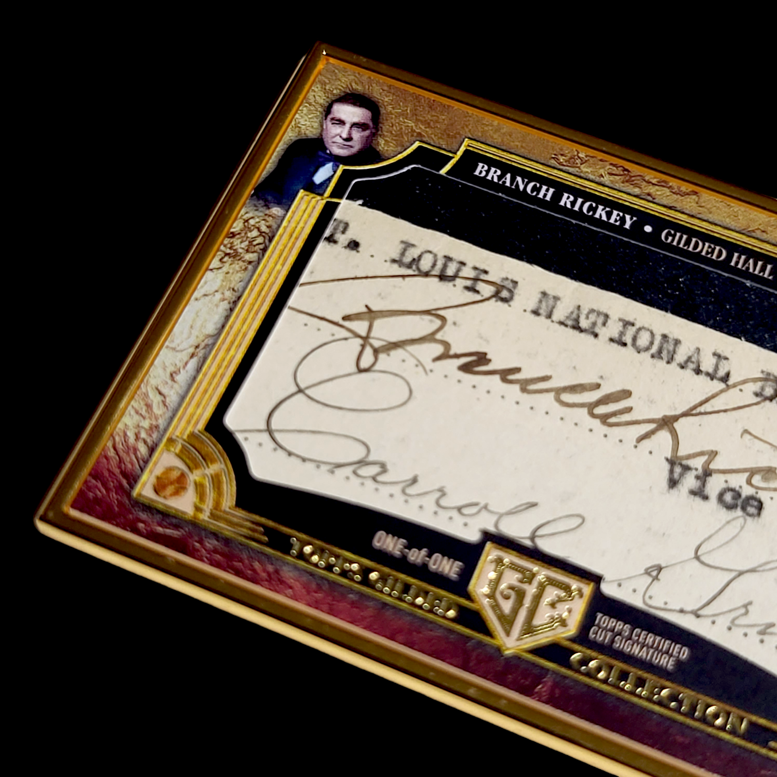 2023 Topps Chrome Gilded Hall of Famers BRANCH RICKEY 1/1 Cut Signatures Auto