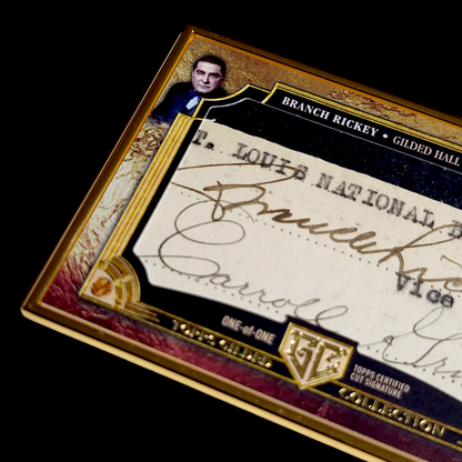 2023 Topps Chrome Gilded Hall of Famers BRANCH RICKEY 1/1 Cut Signatures Auto